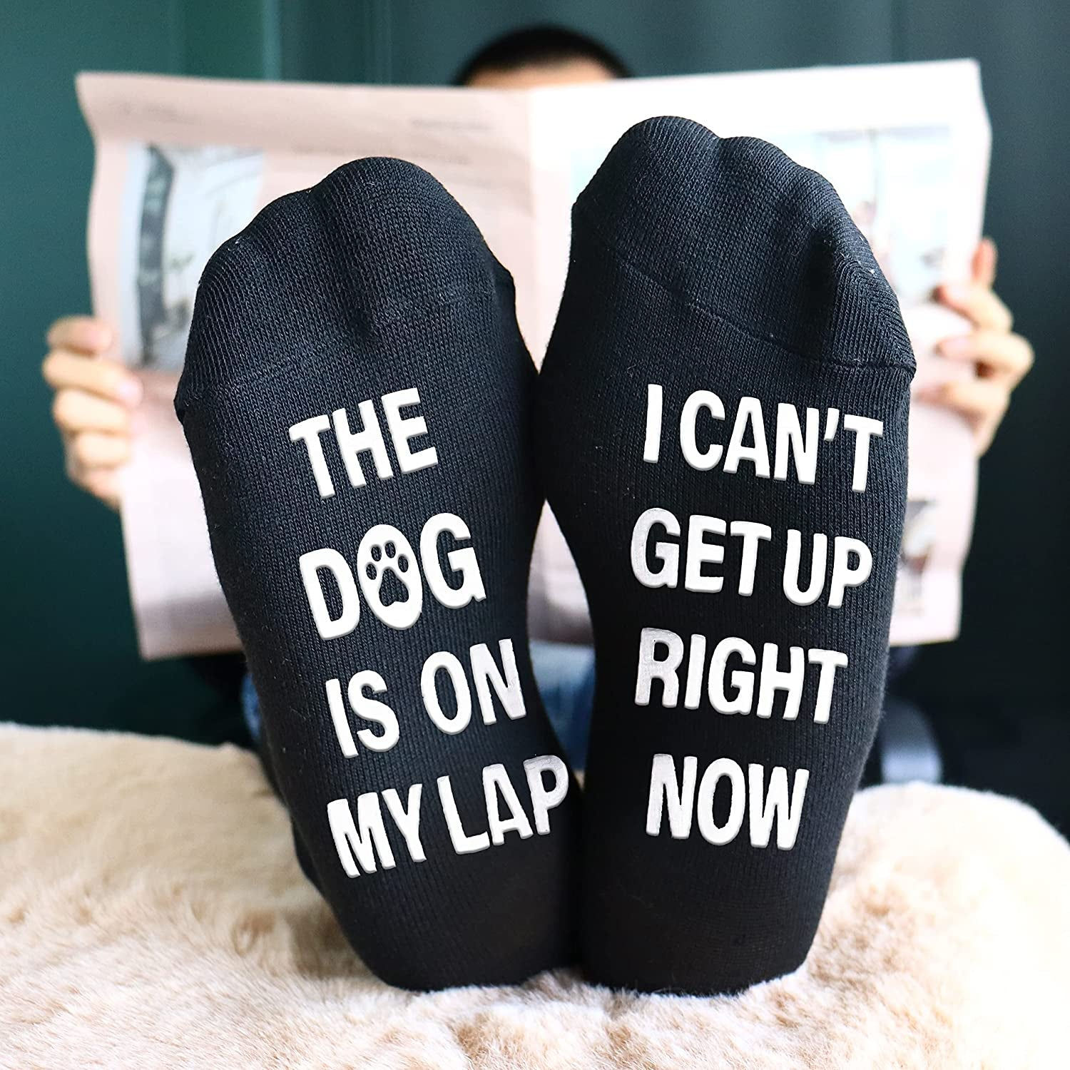 Dog Dad Socks with Gripper Dog Owner Gifts Men Dog Dad Gifts for Fathers’ Day