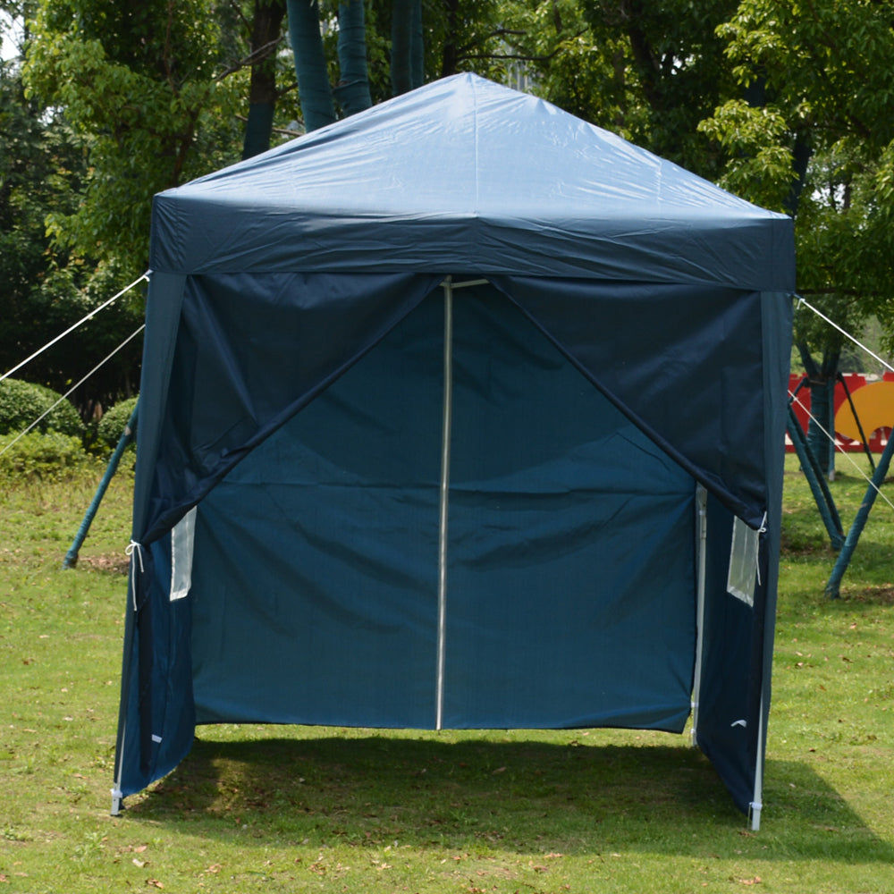 Ultimate Outdoor Shelter: 2x2m Waterproof Folding Tent with Two Doors & Windows
