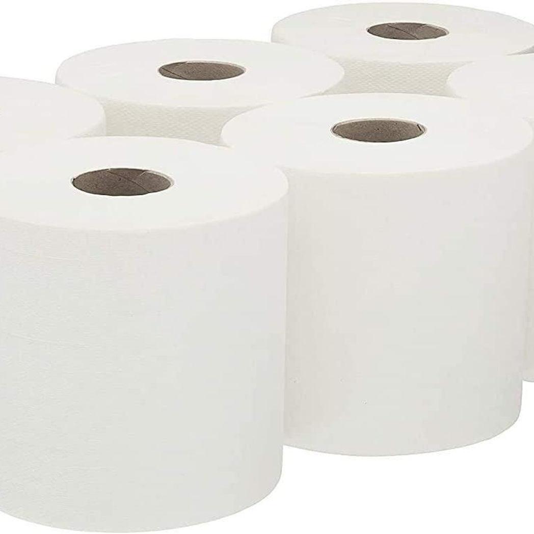 18 Pack Centrefeed White Cleaning Roll