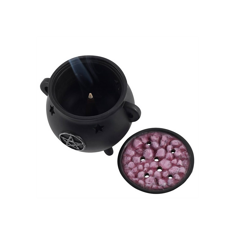 Thumbnail: Pentagram Cauldron Incense Cone Holder