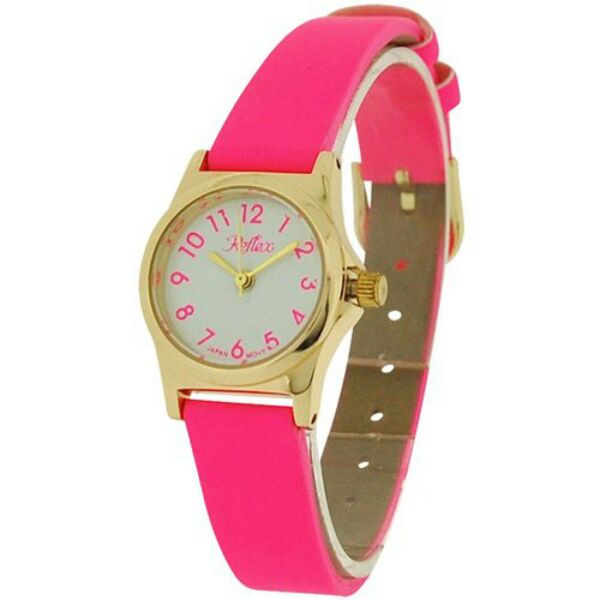 Thumbnail: Reflex Girls Ladies White Dial Leather Strap Watch, Multiple Colours Available