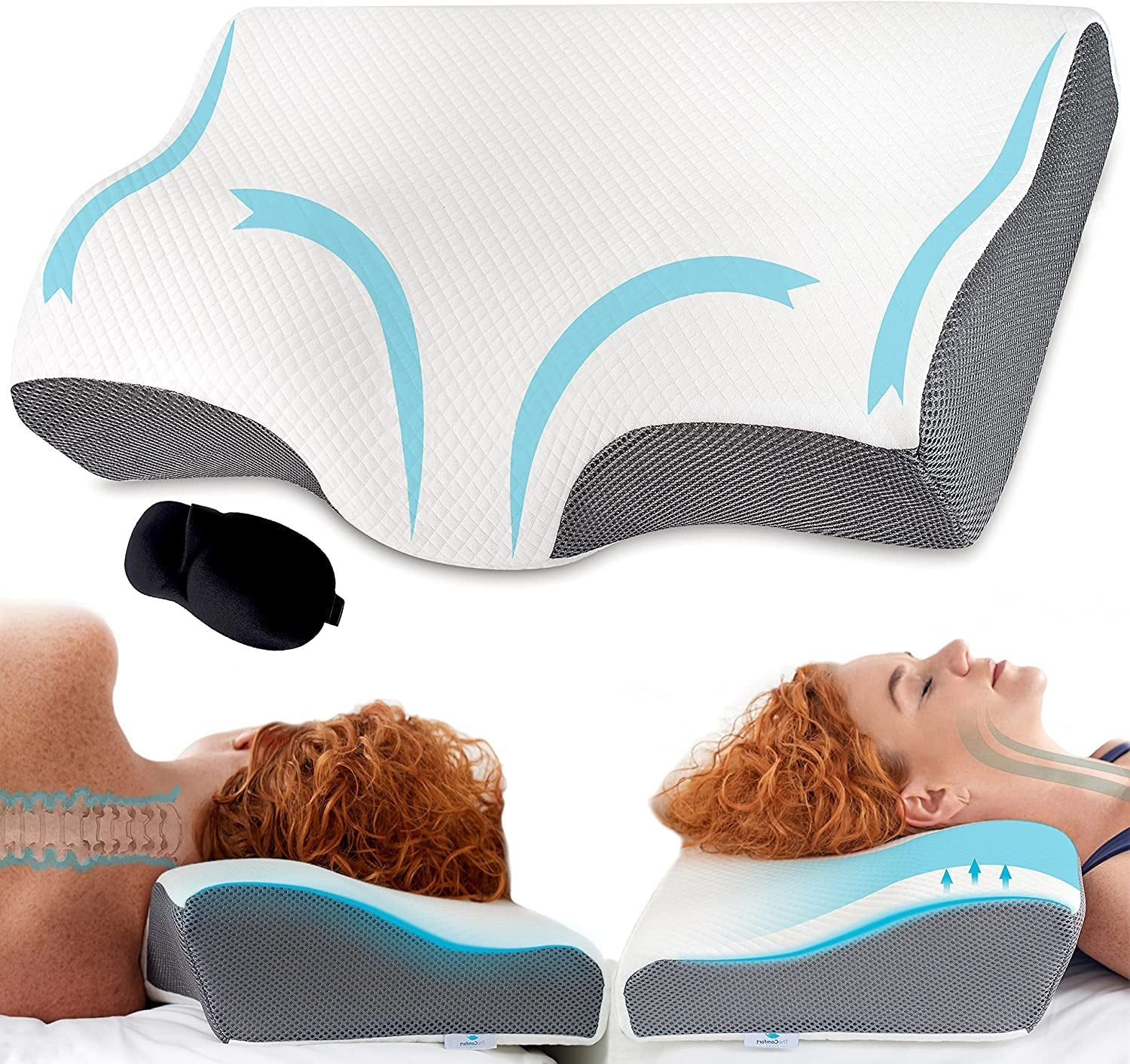 Perfect Orthopedic Pillow, Memory Foam Pillow, Cervical Contoured Neck Pillow