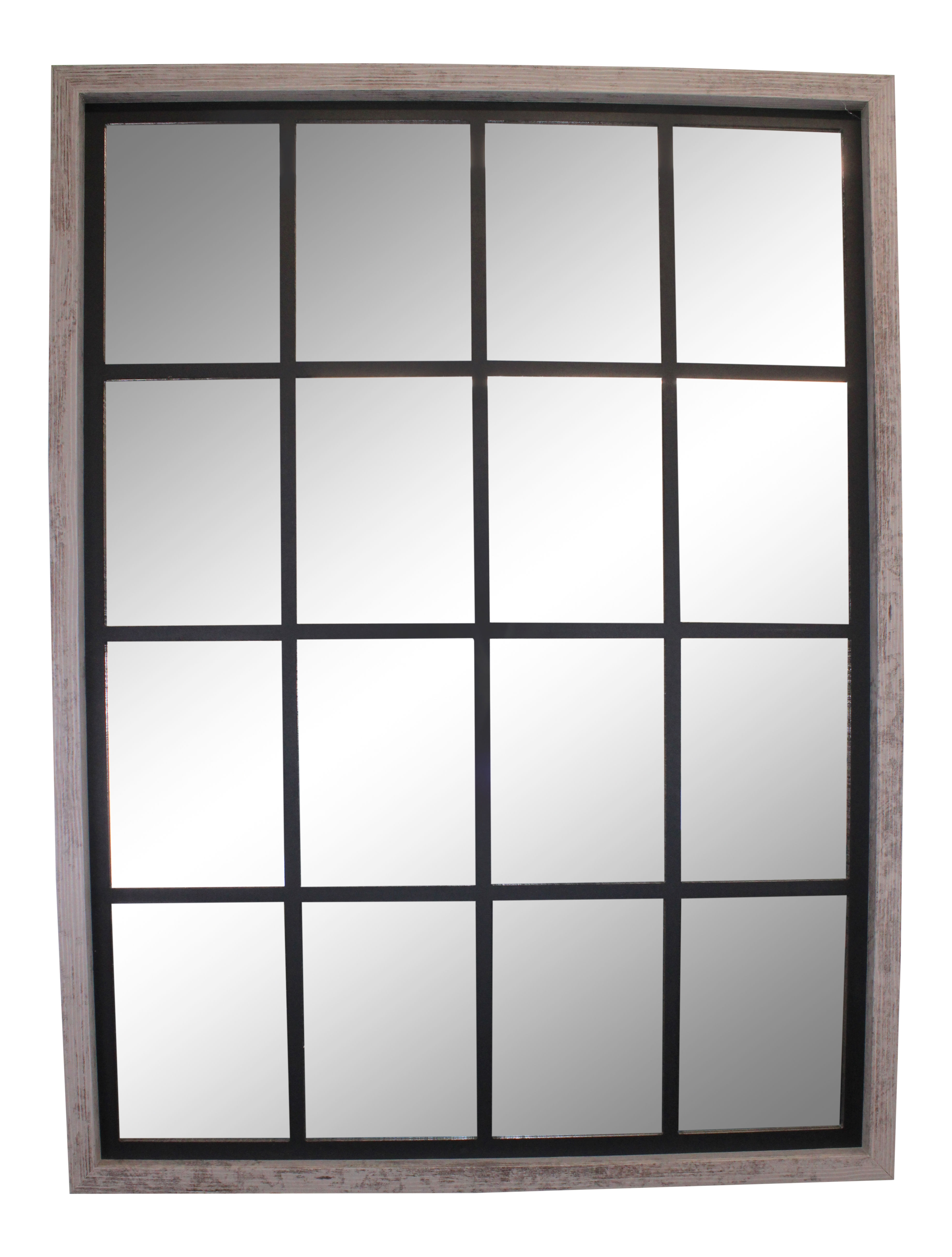 Grey Window Style Wall Mirror 60x80cm Shipping furniture UK