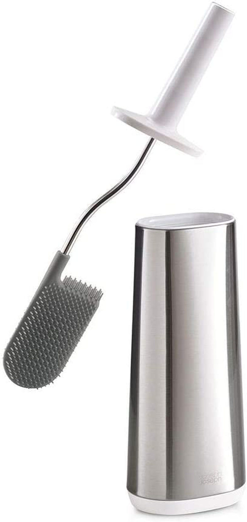 Thumbnail: Flex Smart Hygienic Silicone Toilet Brush with Holder- White/Blue