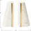 Thumbnail: Geometric Marble Bookends with Brass Inlay, White