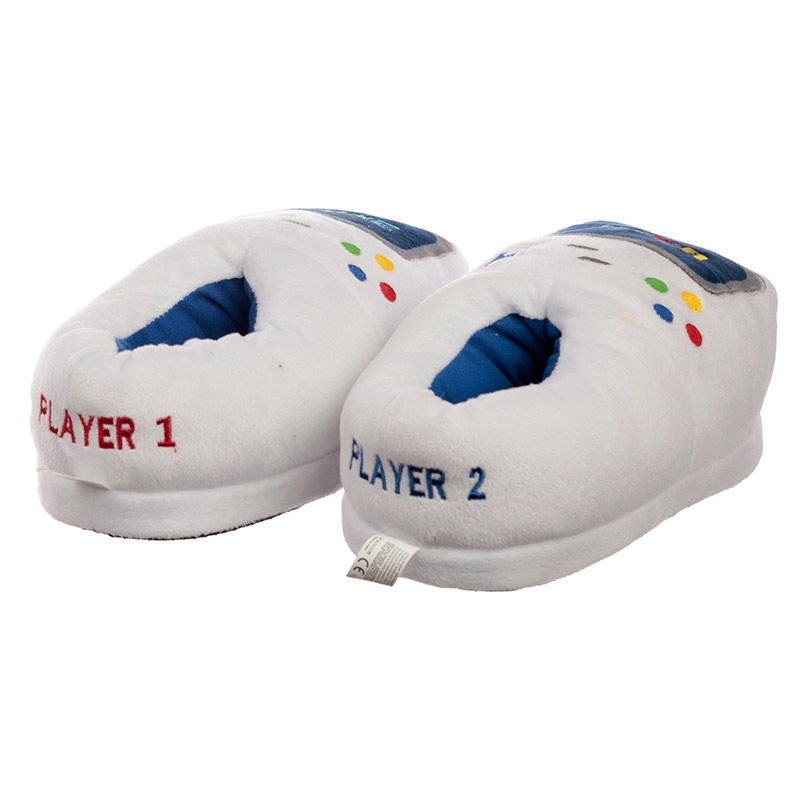 Thumbnail: Novelty Game Controller Unisex One Size Pair of Plush Slippers Gift