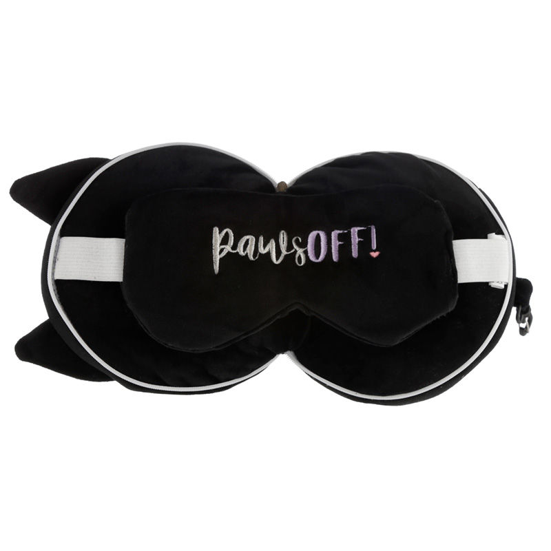 Thumbnail: Feline Fine Cat Relaxeazzz Plush Round Travel Pillow & Eye Mask Set Novelty Gift