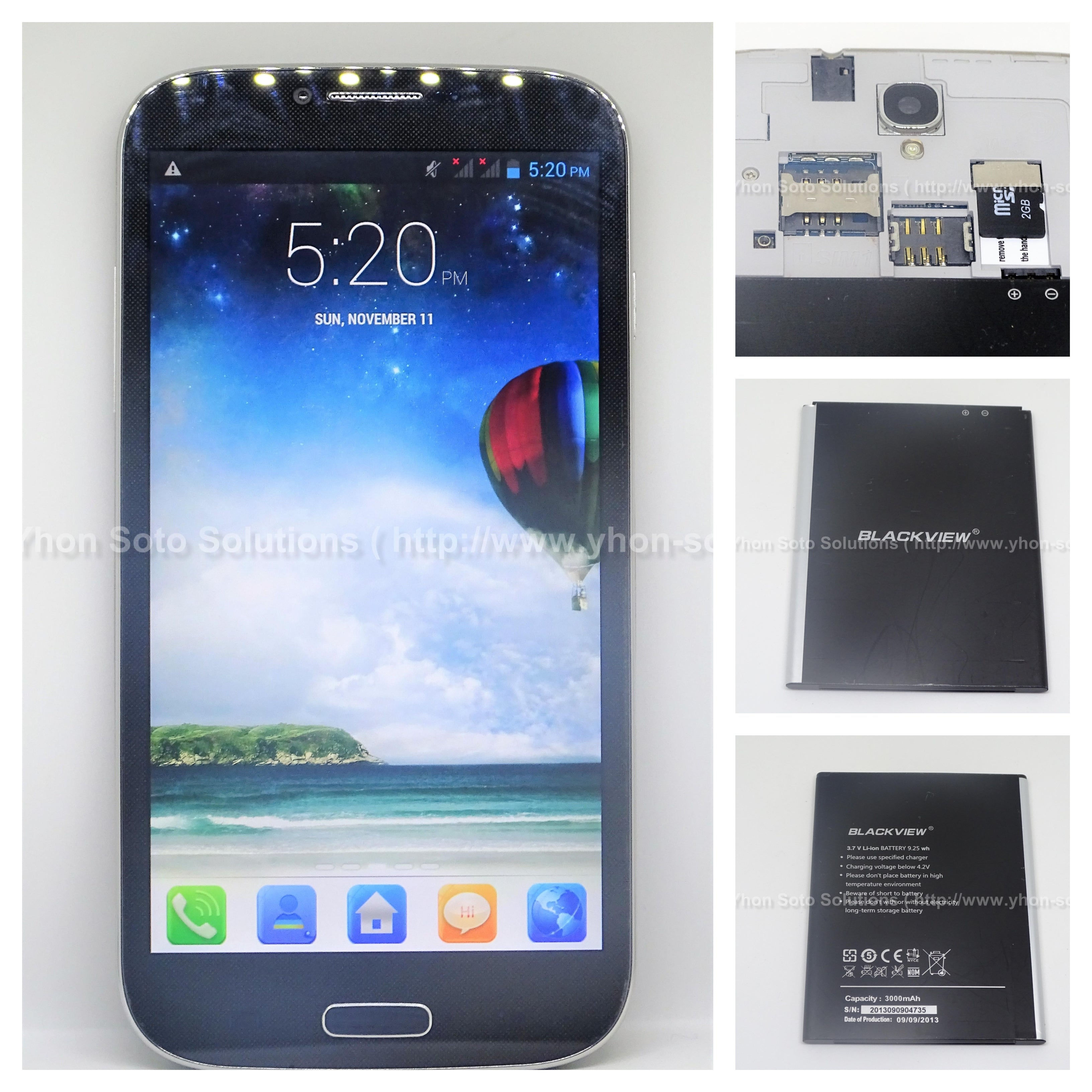 Blackview JK809 6.0 Inch 8G ROM Andriod 4.2 MTK6589T Unlocked Smart Phone Black