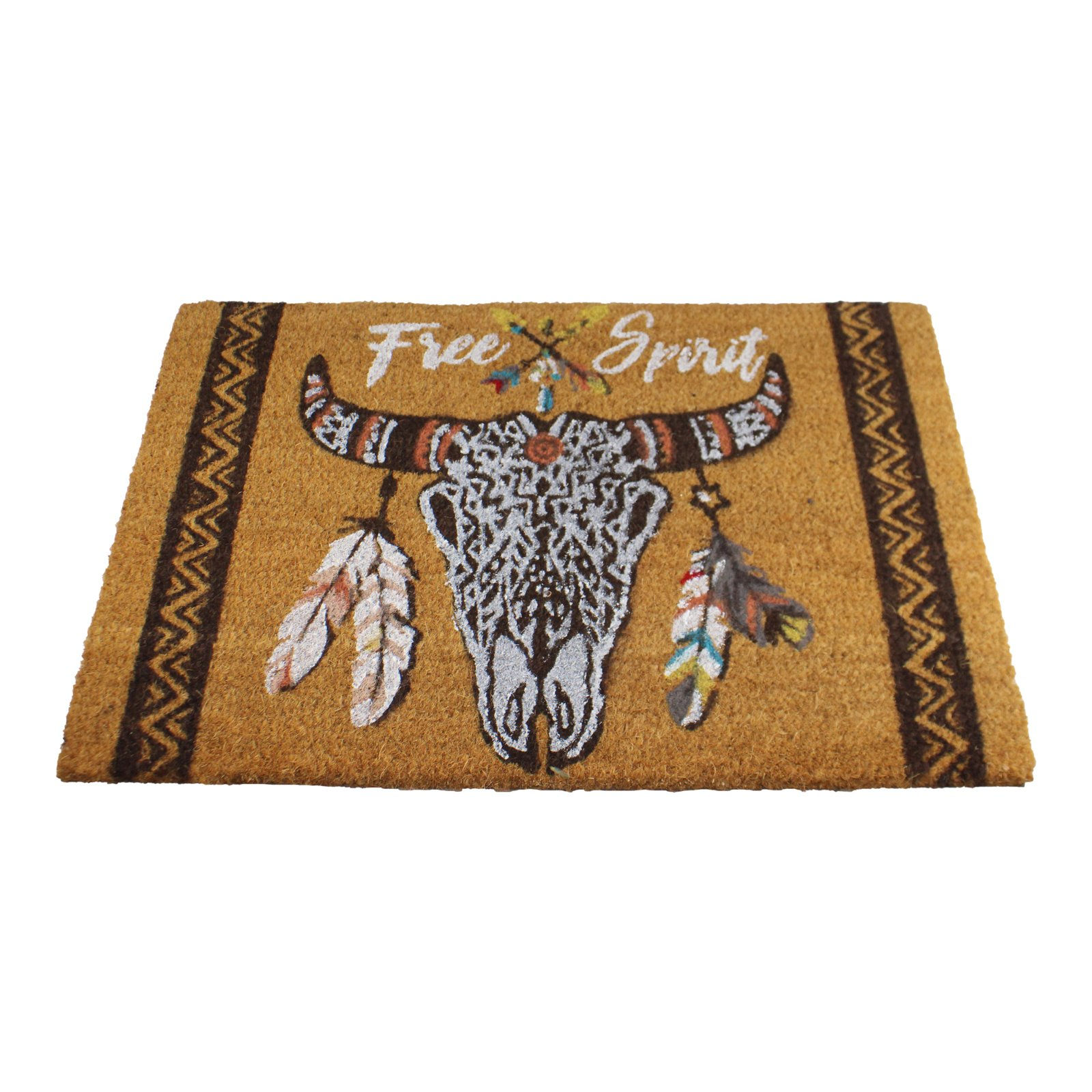 Wild Spirit Bulls Head Door Mat, Free Spirit, 60x40cm Shipping furniture UK