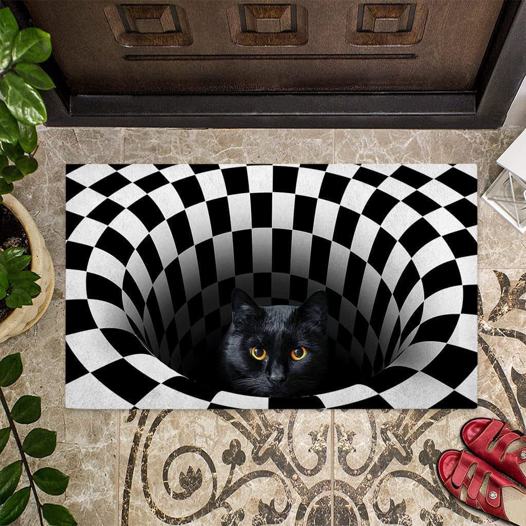 Cat Eyes Welcome: Indoor Peeking Cat Doormat for Home Decor