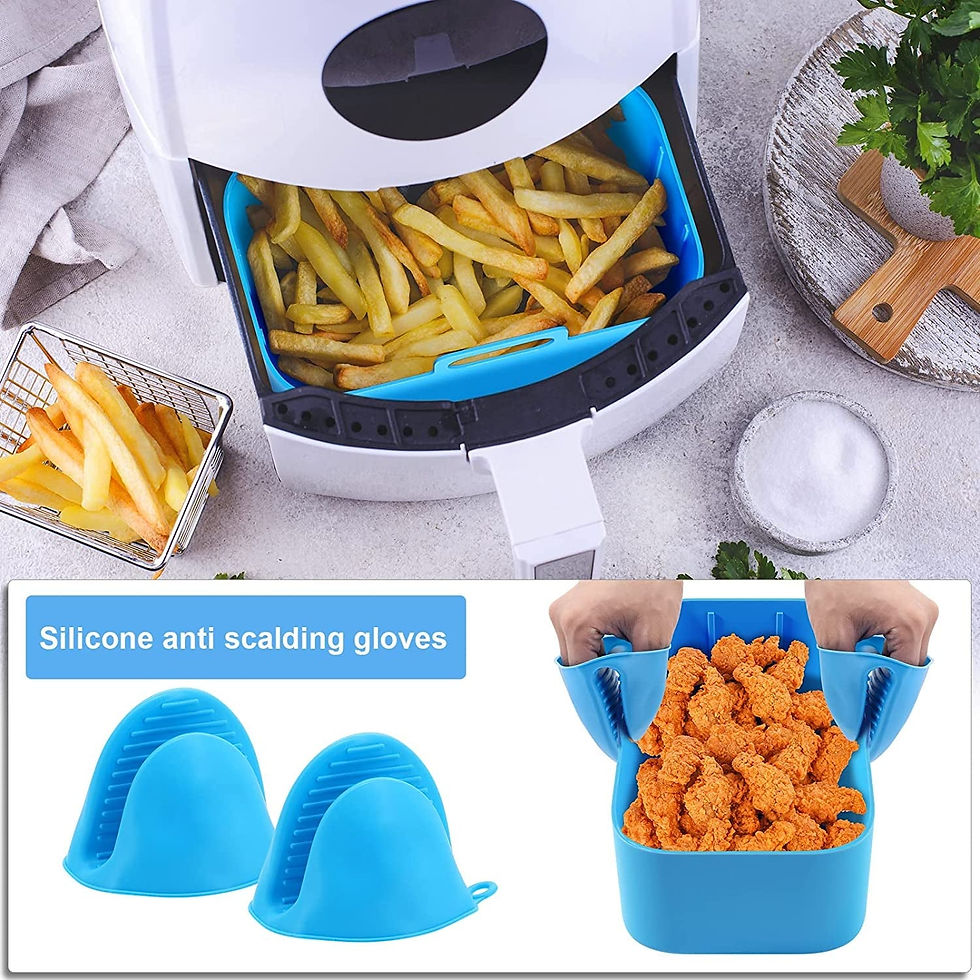 Thumbnail: Air Fryer Liners Silicone Mat for Ninja Dual DZ201/DZ401 Dual Air Fryer Silicone