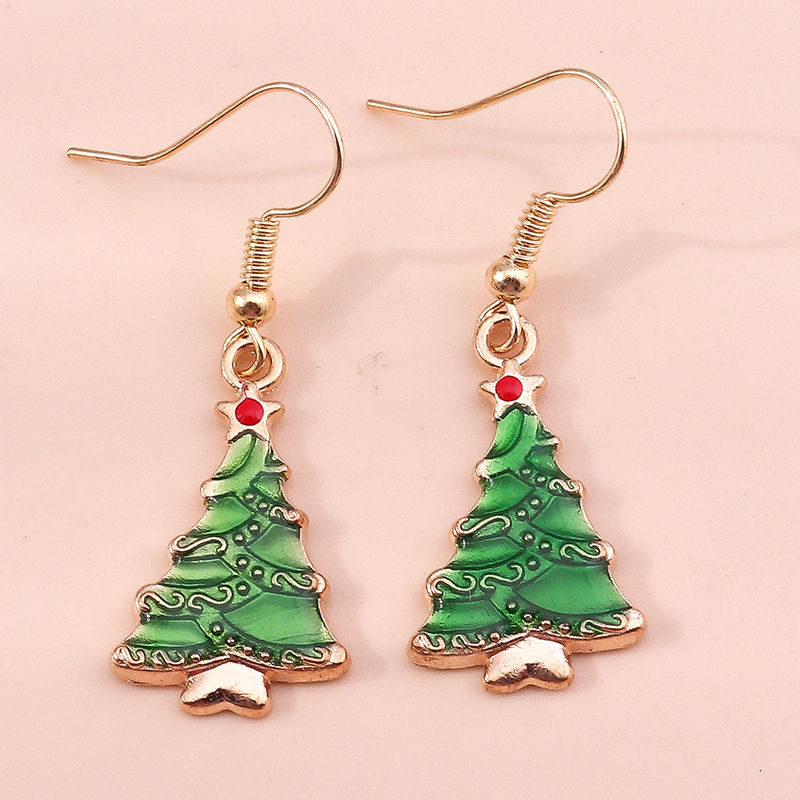 Thumbnail: Christmas Drop Earrings for Women - Tree, Deer, Santa Dangles, New Year Gifts