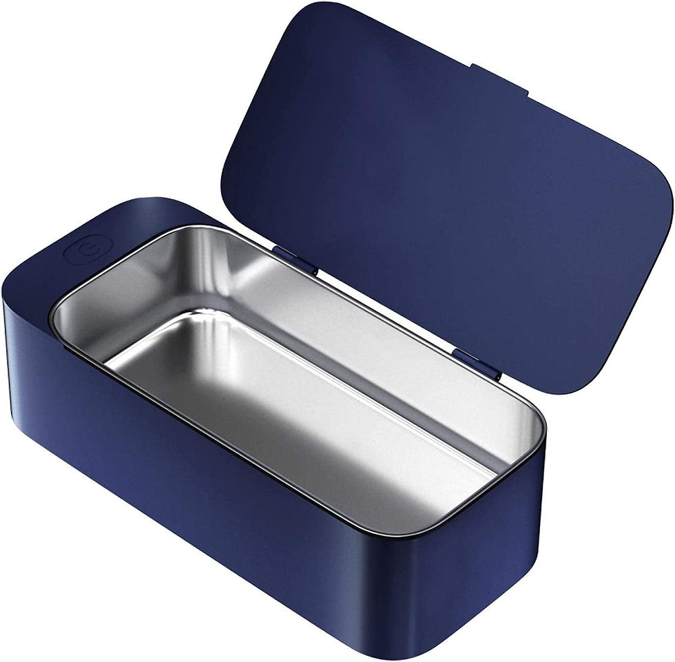 Portable Ultrasonic Cleaner Glasses Jewelry Eyeglass Lens Watch Ring Coin Razor