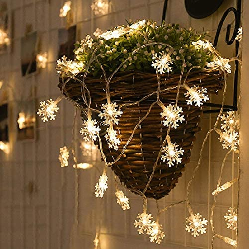 Thumbnail: Snowflake Fairy String Lights, 20ft 40 LED Battery Powered Decorative Lights