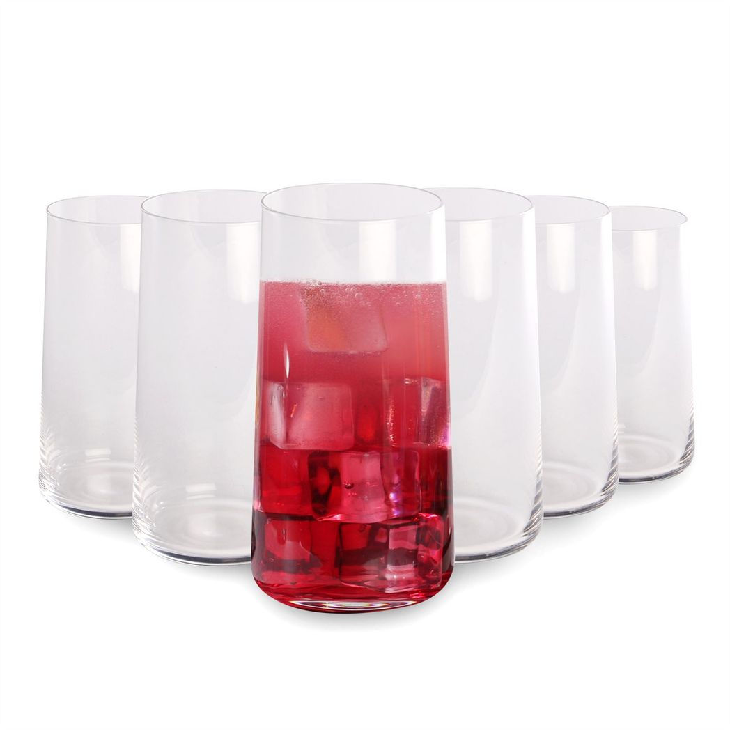 Tall Drinking Glasses - Set of 6