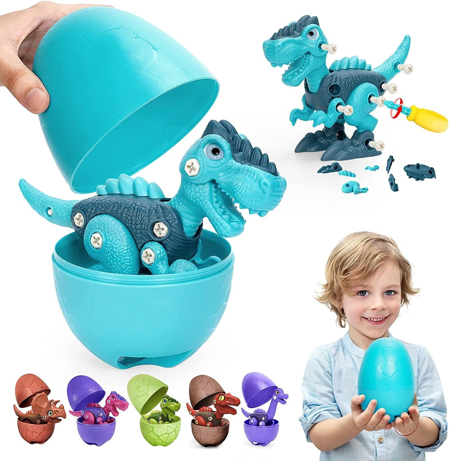 Starpony Take Apart Dinosaur Toys with Dinosaur Eggs DIY STEM Building Toys Set