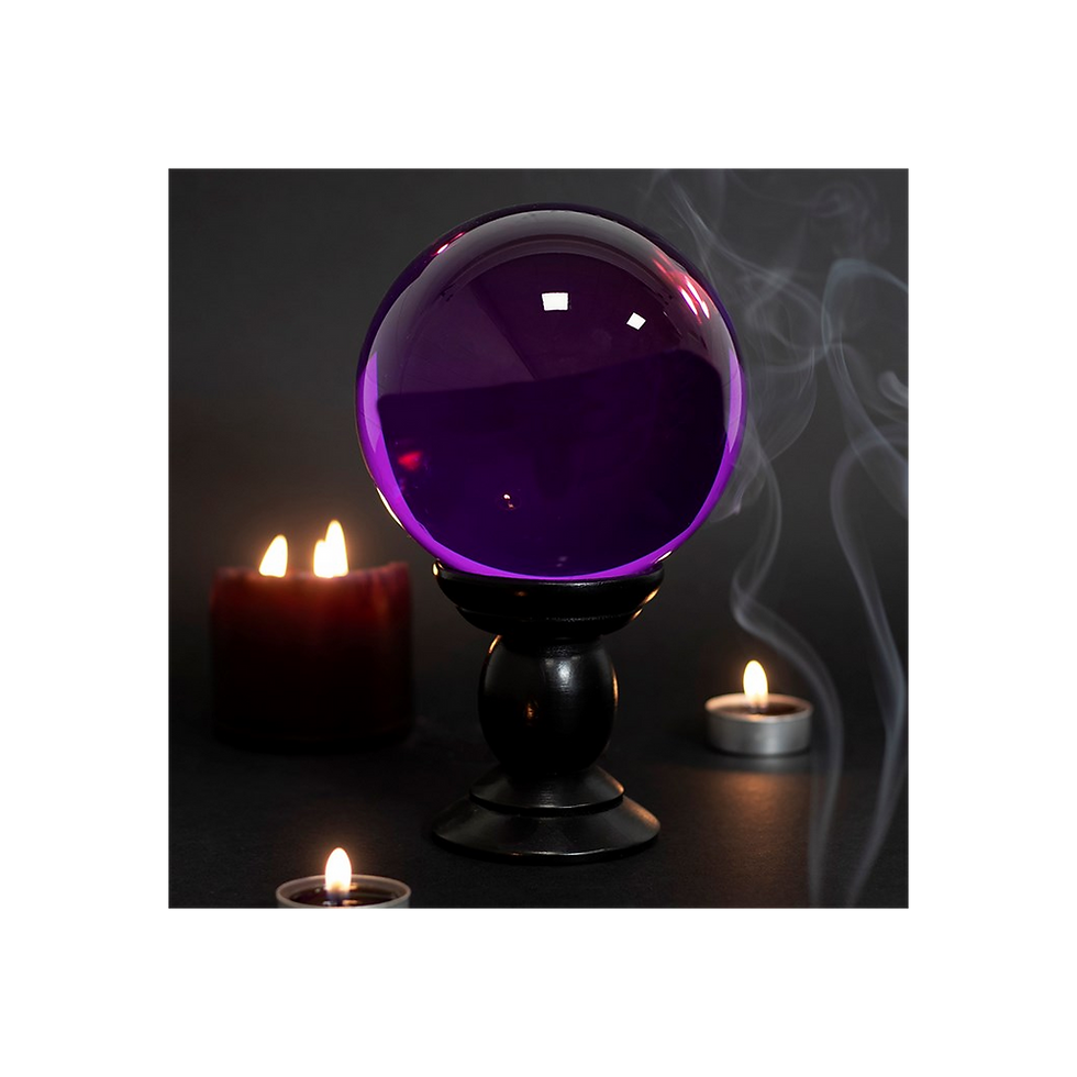 Thumbnail: Large Purple Crystal Ball on Stand