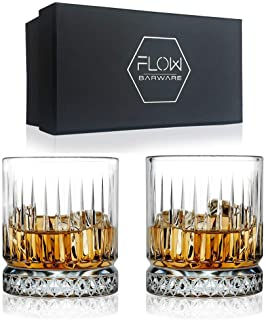 Crystal Clear Geometric Whiskey Tumblers by FLOW Barware