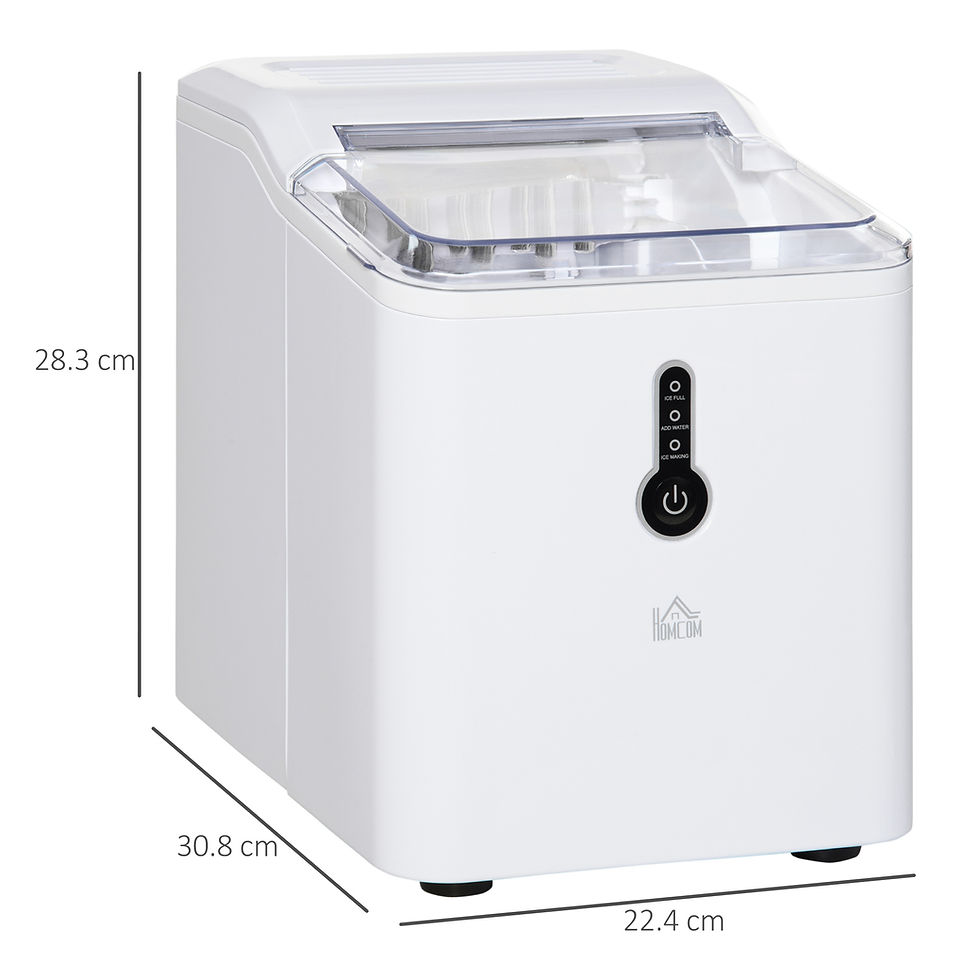 Thumbnail: 12kg Ice Maker Machine Counter Top Home Drink Equipment w/ Basket White