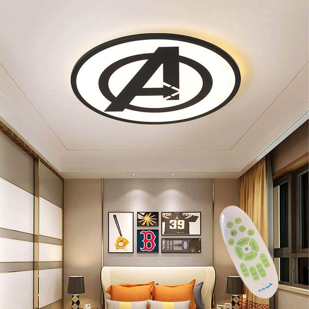 Superhero LED Nursery Ceiling Light: Round Alliance of Avengers