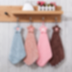 Hangable Sunflower Coral Fleece Absorbent Soft Hand Towel for Kitchen & Bathroom