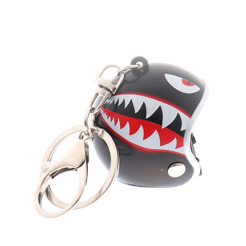 Thumbnail: Motorcycle Helmet Keychain Keyring Chain Ring Pendant Car Interior Decoration
