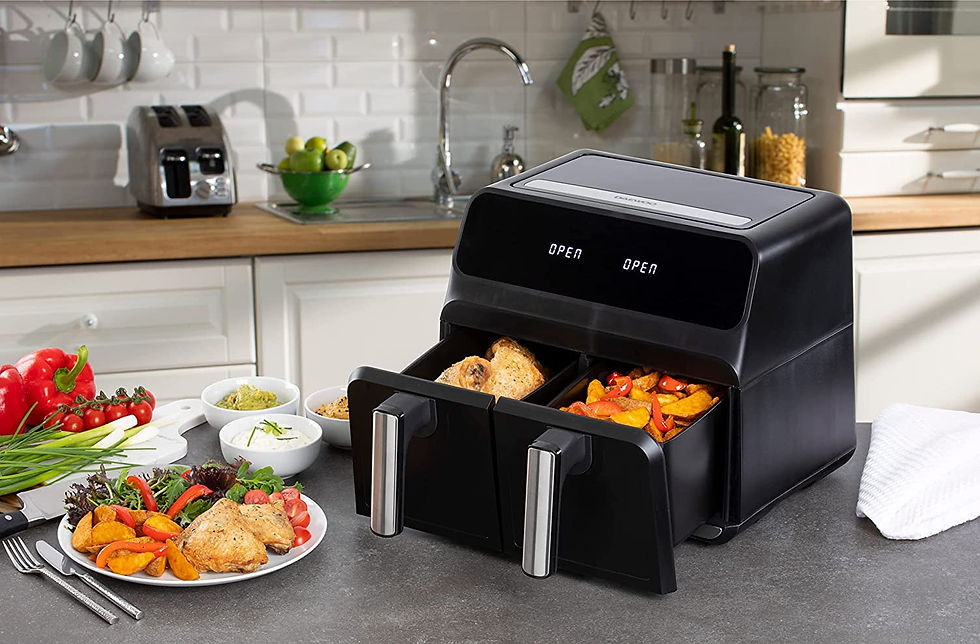 Thumbnail: Ultimate Family-Sized Air Fryer with Dual Zones and 8 Cooking Functions