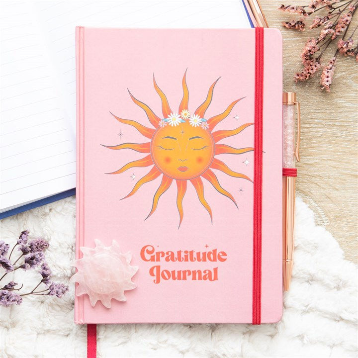 Thumbnail: The Sun Gratitude Journal with Rose Quartz Pen