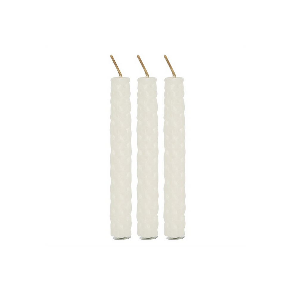 Thumbnail: Set of 6 Cream Beeswax Spell Candles