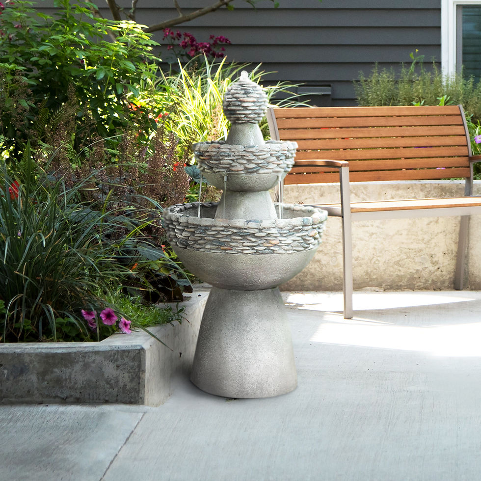 Thumbnail: Garden Water Feature,  Large Water Fountain, 3 Tiered Waterfall