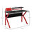 Thumbnail: Gaming Desk Computer Table w/ Cup Holder Headphone Hook, Basket, Red