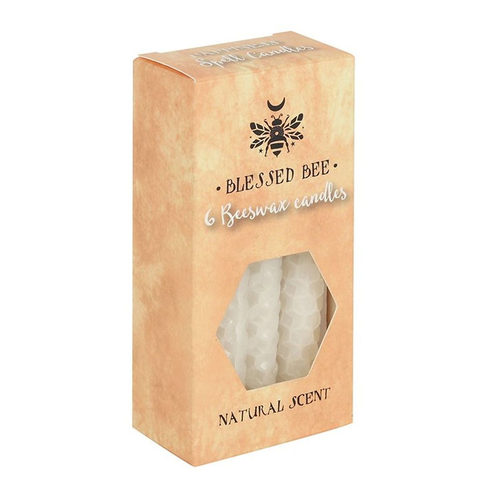 Thumbnail: Set of 6 White Beeswax Spell Candles