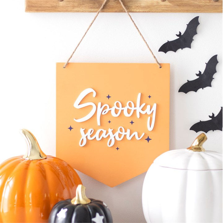 Thumbnail: Orange Spooky Season Hanging Sign