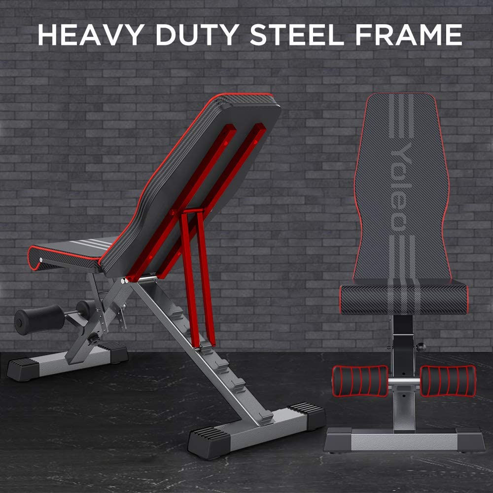 Adjustable Weight Bench - Foldable Workout AB Bench for Home Gym, Incline/Declin