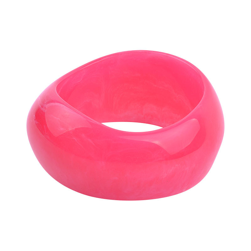 Thumbnail: Vintage Resin Cuff Bracelet for Women, Fashion Acrylic Geometric Bangles [1]