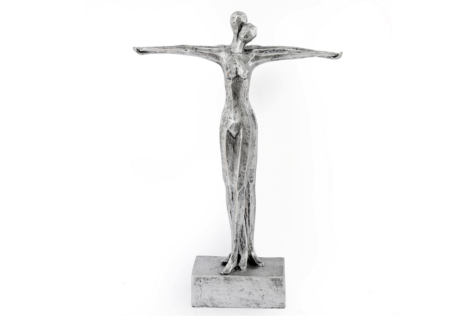 Silver Standing Couple Statue Shipping furniture UK