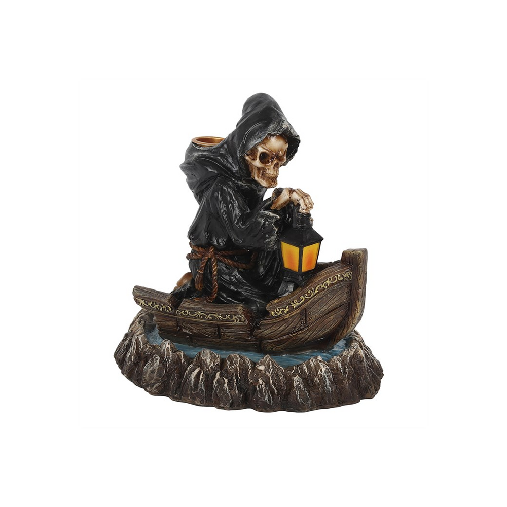 Grim Reaper Boat Backflow Incense Burner