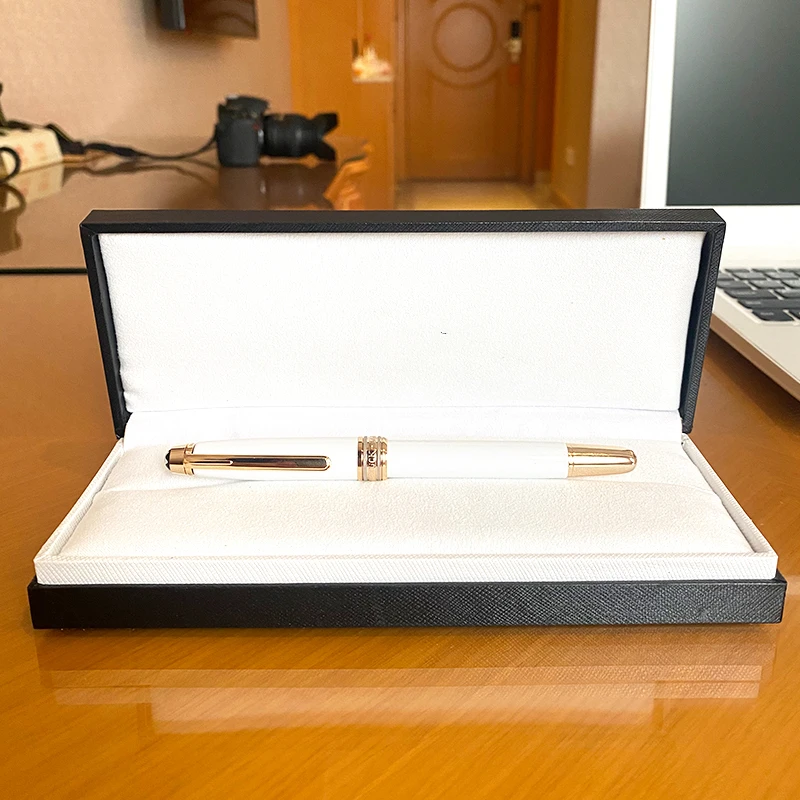 Thumbnail: Brand New Luxury White Classic Fountain Ballpoint Signature Pen Novelty Gift