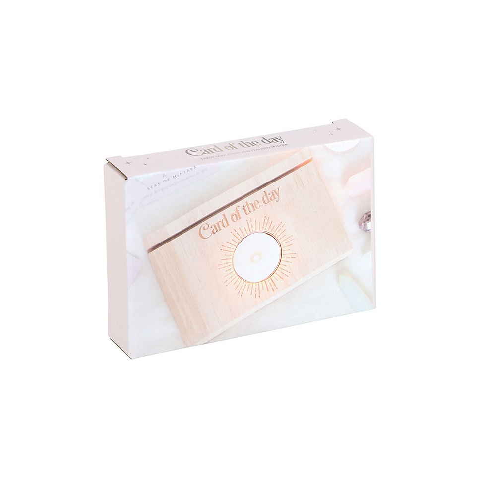Thumbnail: Natural Card of the Day Tarot Card Stand Tealight Holder
