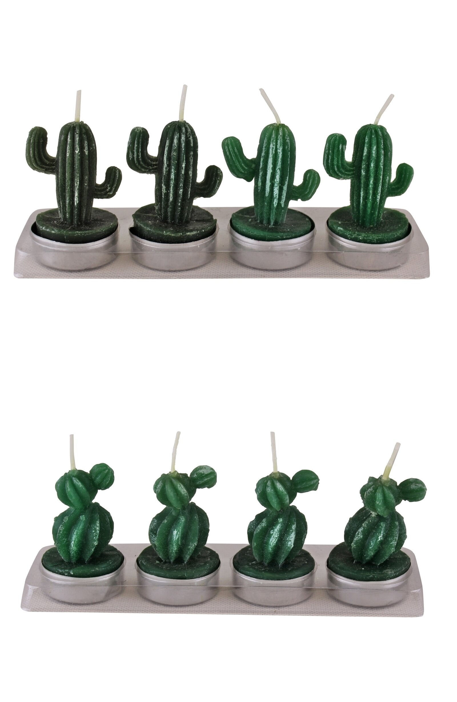 2 x Set of 4 Cactus Tea Light Candles Shipping furniture UK
