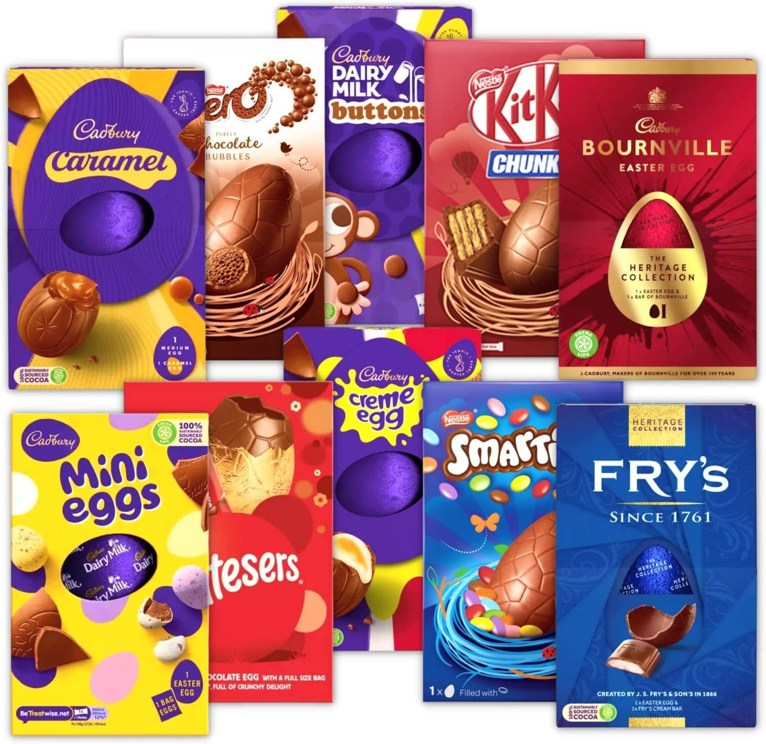 Easter Egg Bundle - 3 Random Selection of Medium Chocolate Eggs (Cadbury Creme E