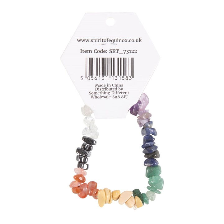 Thumbnail: Set of 24 Chakra Crystal Chip Bracelets in Display Box