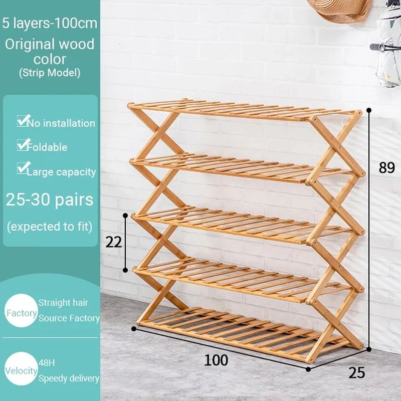 Thumbnail: Foldable Multi-Layer Household Shoe Dormitory Rack | Furniture UK