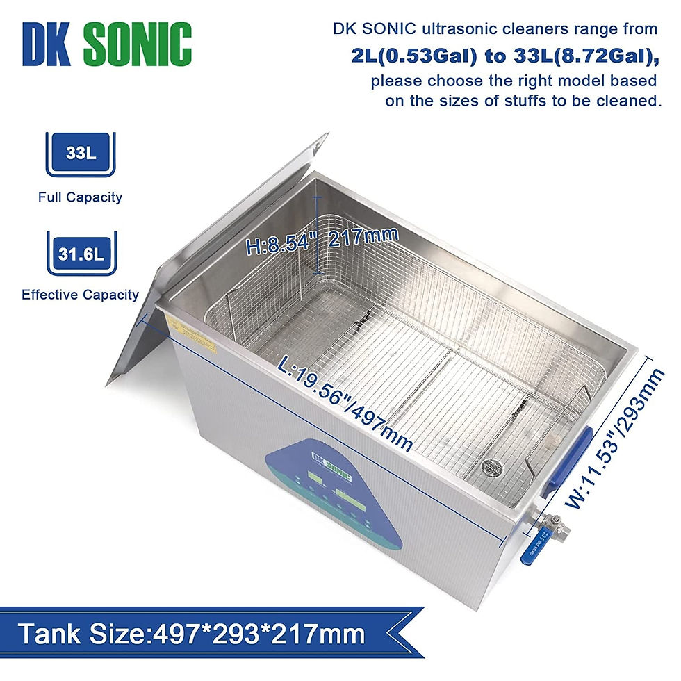 Thumbnail: Professional Ultrasonic Cleaner with Heater Basket Digital Timer for Jewelry,Rin