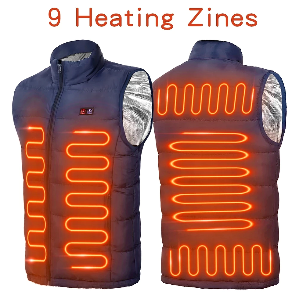 Thumbnail: 9 Heated Vest Zones Electric Heated Jackets Sportswear Heated Coat Novelty Gift