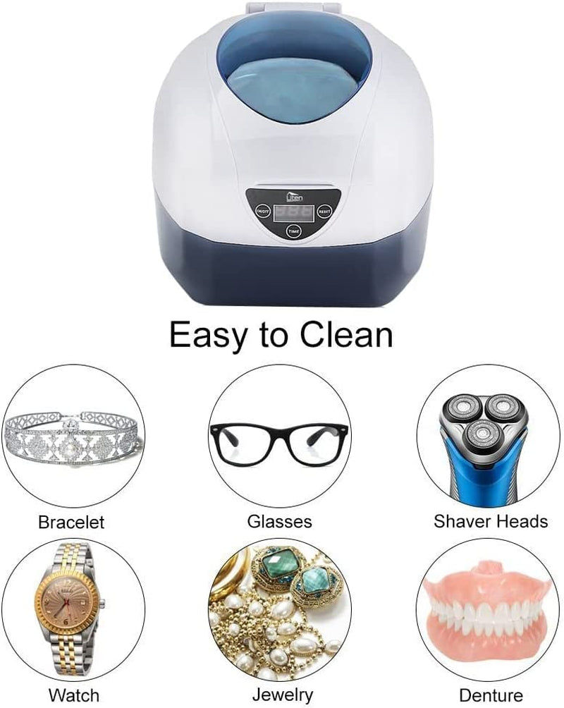 Thumbnail: 750mL Ultrasonic Cleaner Machine Portable for Jewellery Watches Dentures Glasses