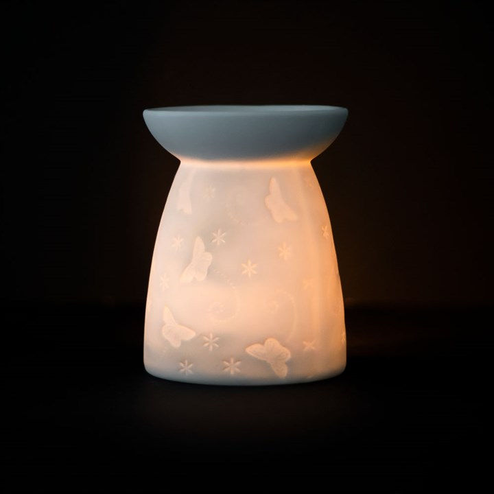 Thumbnail: White Ceramic Butterfly Oil Burner