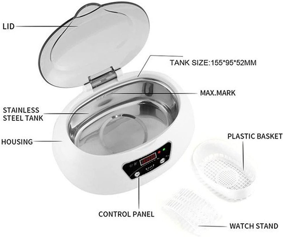 Thumbnail: Ultra Jewellery Cleaner 600Ml Ultrasound Cleaner For Glasses Digital Ultrasonic