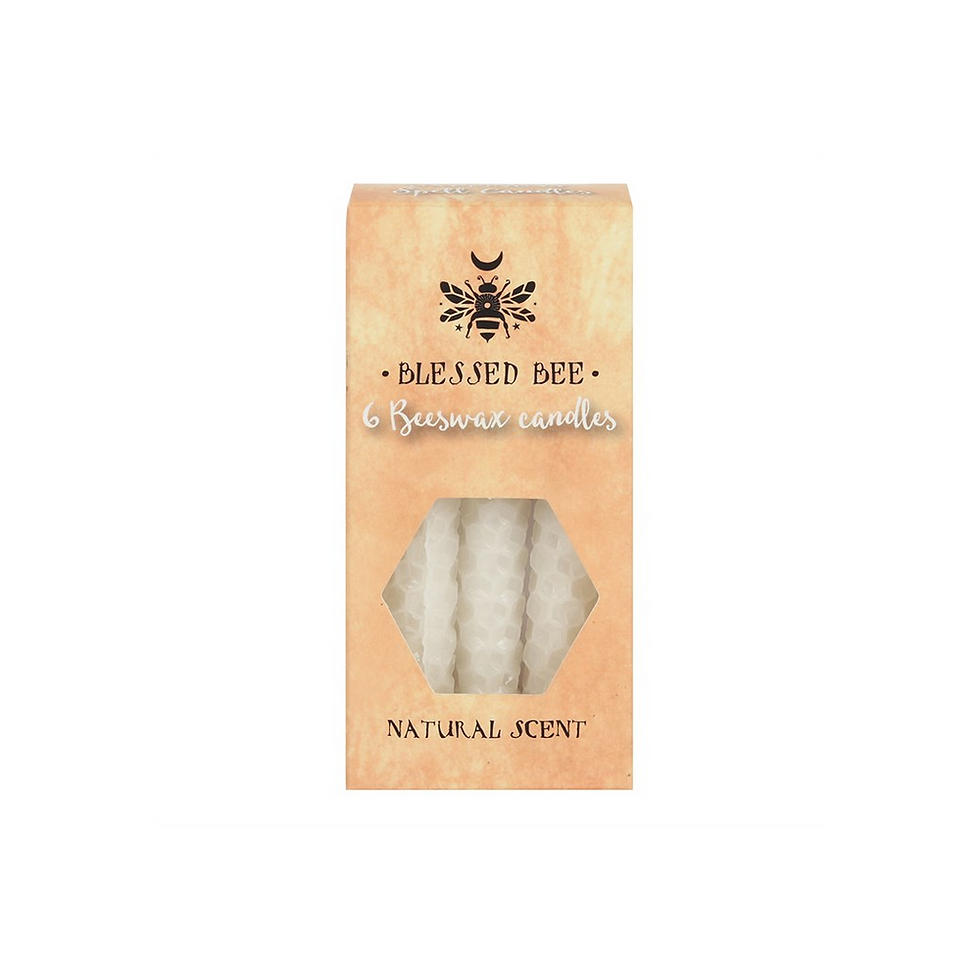 Thumbnail: Set of 6 White Beeswax Spell Candles