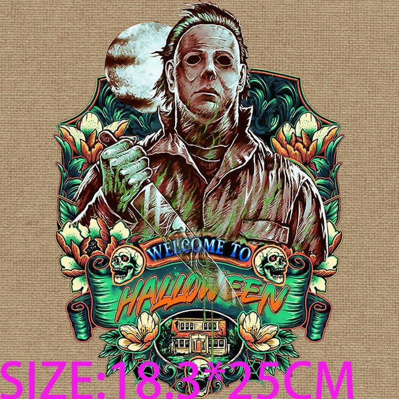 Thumbnail: Patches for Jackets Halloween Scary Horror Face Myers Horor Pink Mean Girls Funn